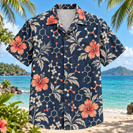 Chemistry Grid Chemistry Hawaiian Shirt