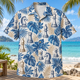 Chess Piece Study Chess Hawaiian Shirt