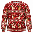 Chihuahua Candy Cane Christmas All Over Print Ugly Sweater
