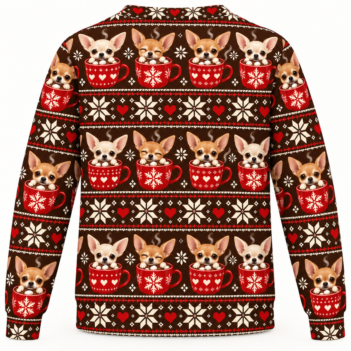 Chihuahua Cocoa ugly sweater back
