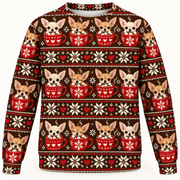 Chihuahua Cocoa ugly sweater front