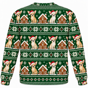 Chihuahua Gingerbread ugly sweater back