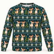 Chihuahua Reindeer ugly sweater front
