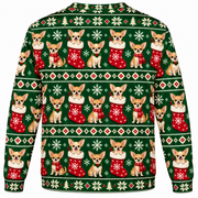 Chihuahua Christmas Stocking ugly sweater back view