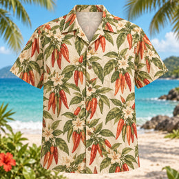Chili Flower Chili Pepper Hawaiian Shirt