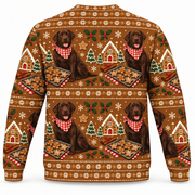 Chocolate Labrador Gingerbread Ugly Sweater back