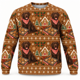 Chocolate Labrador Christmas Gingerbread All Over Print Sweater