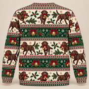 Chocolate Labrador Jingle Bells Ugly Sweater back