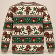 Chocolate Labrador Christmas Jingle Bells All Over Print Sweater