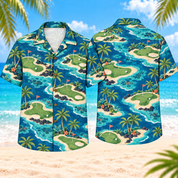 Coastal Putting Green Hawaiian Shirt