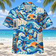 Coastal Waves Electrician Hawaiian Shirt