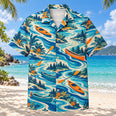 Coastal Waves Kayak and Canoe Hawaiian Shirt