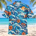 Coastal Waves Mechanic Hawaiian Shirt