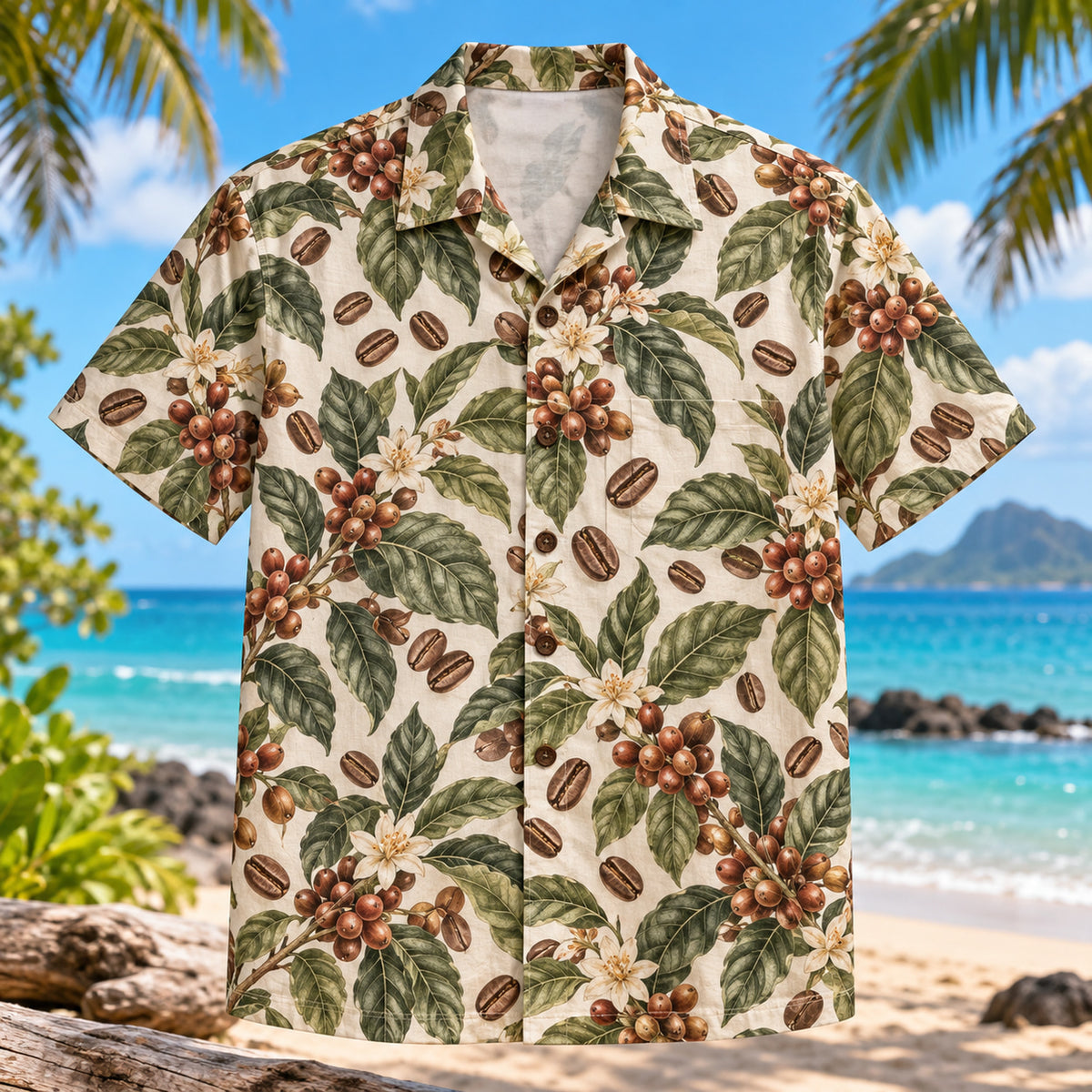 Coffee Bean Botanical Specialty Coffee Hawaiian Shirt
