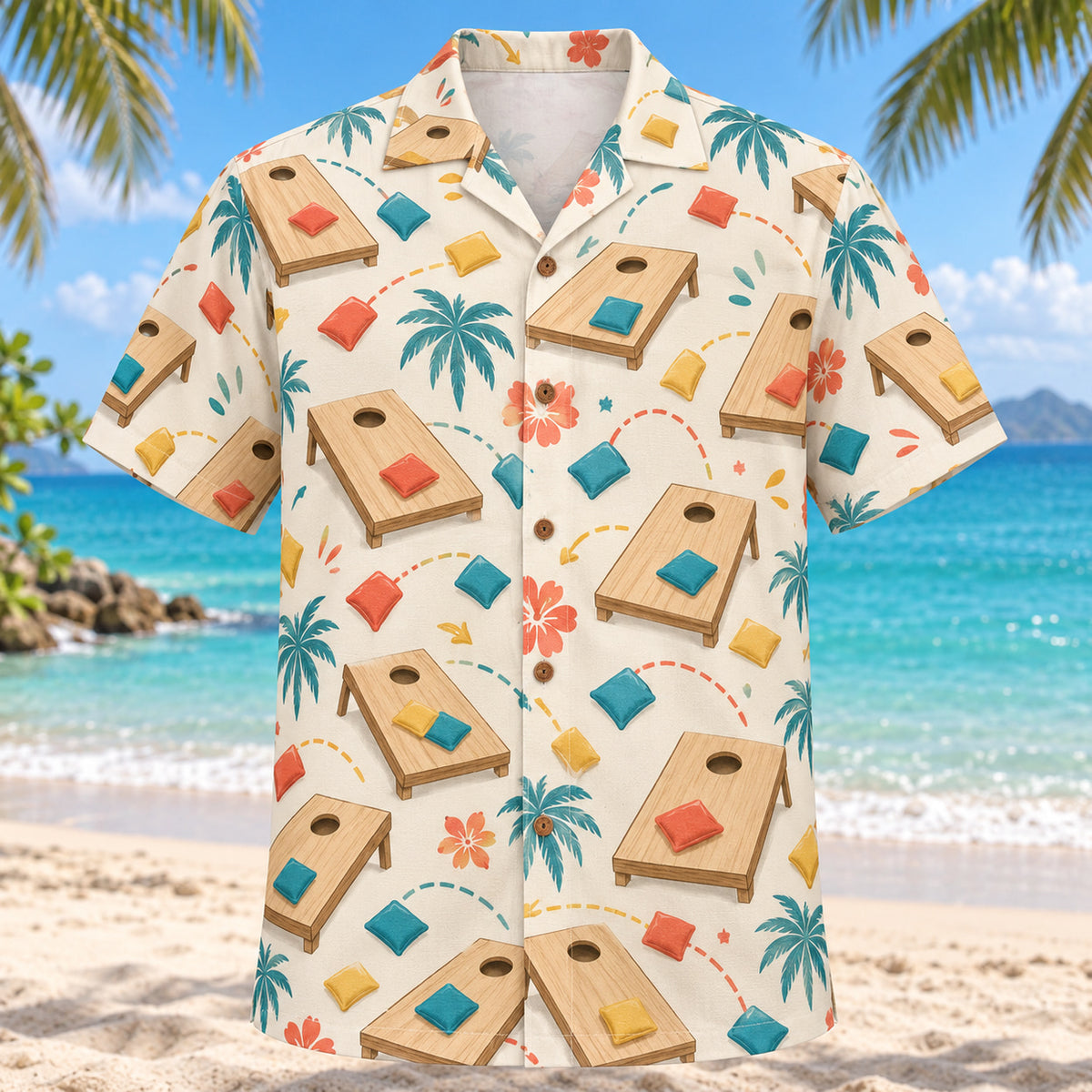 Confetti Cornhole Hawaiian Shirt