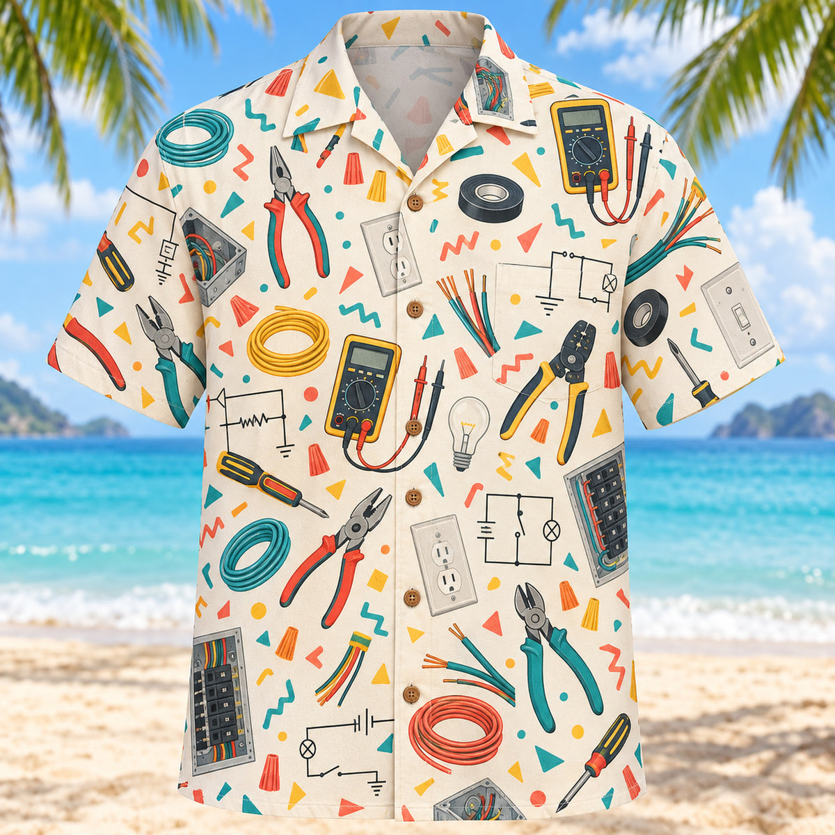 Confetti Electrician Hawaiian Shirt