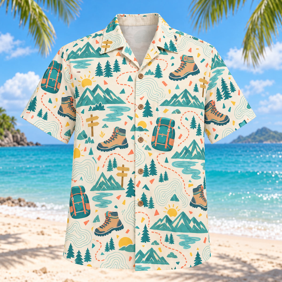 Confetti Hiking and Backpacking Hawaiian Shirt