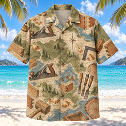 Contour Map Carpenter Hawaiian Shirt