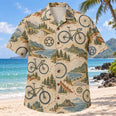 Contour Map Cycling Hawaiian Shirt