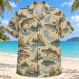 Contour Map Freshwater Fishing Hawaiian Shirt
