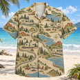 Contour Map RV and Travel Trailer Hawaiian Shirt