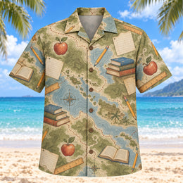 Contour Map Teacher Hawaiian Shirt