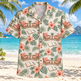 Conversation Garden Coral Sage Clinical Psychologist Hawaiian Shirt