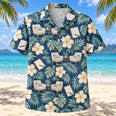 Conversation Garden Navy Cream Clinical Psychologist Hawaiian Shirt