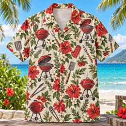 Cookout Garden BBQ Hawaiian Shirt