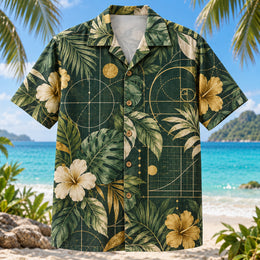 Coordinate Garden Mathematics Hawaiian Shirt