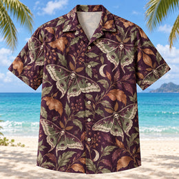 Copper Moth Adult Halloween Hawaiian Shirt
