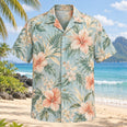 Coral Bloom Beach Wedding Hawaiian Shirt