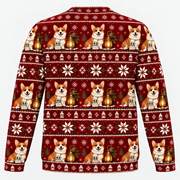 Back view of Corgi Christmas Lantern all over print ugly sweater
