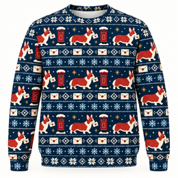 Corgi Christmas Mail All Over Print Sweater
