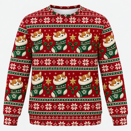 Corgi Christmas Stocking All Over Print Sweater