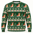 Corgi Christmas Tree Farm All Over Print Sweater