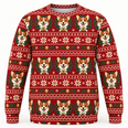 Corgi Christmas Wreath Bells All Over Print Sweater