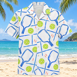 Courtline Doodle Pickleball Hawaiian Shirt