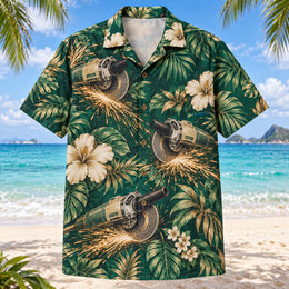 Cutting Wheel Welder Hawaiian Shirt