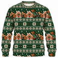 Dachshund Gingerbread Christmas All Over Print Sweater