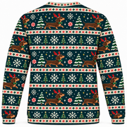 Dachshund Reindeer Christmas all over print Ugly Sweater back