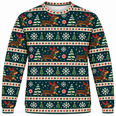 Dachshund Reindeer Christmas All Over Print Sweater