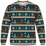 Dachshund Reindeer Christmas all over print Ugly Sweater front