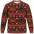 Dachshund Christmas Wreath All Over Print Sweater
