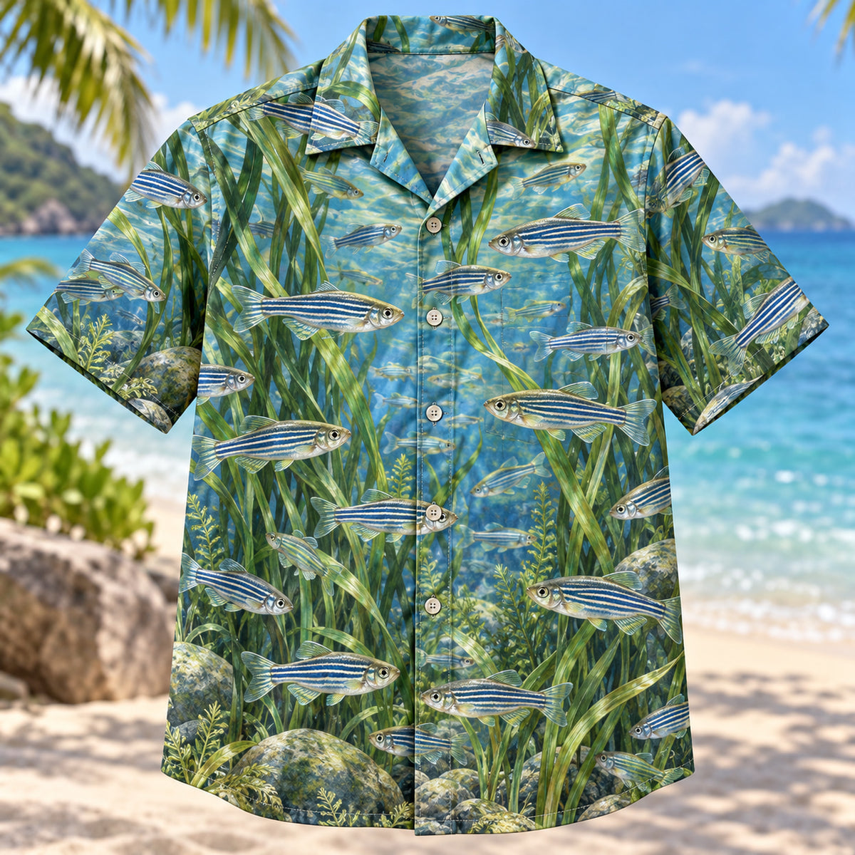 Danio River Freshwater Aquarium Hawaiian Shirt