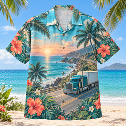 Dawn Drive Truck Driver Hawaiian Shirt