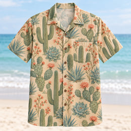 Desert Succulent Hawaiian Shirt
