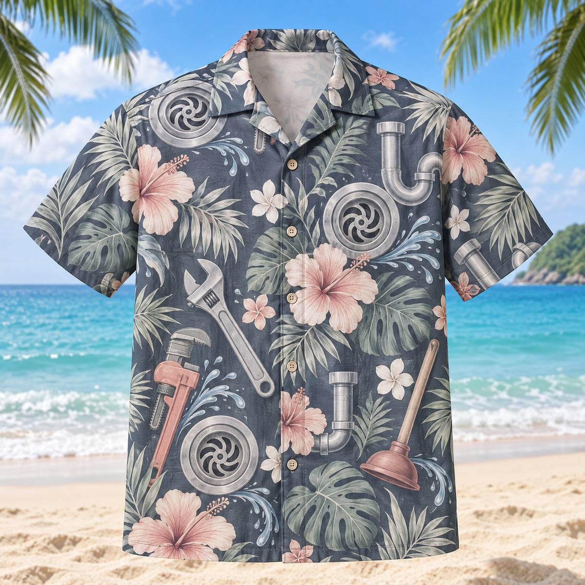 Drain Spiral Plumber Hawaiian Shirt