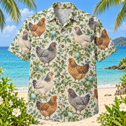 Easter Egger Eggs Chicken Hawaiian Shirt