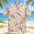 Echo Waves Coral Sage Diagnostic Medical Sonographer Hawaiian Shirt